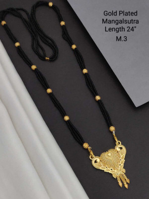 SHIVAY FASHION HUB Khodalkrua Jewellery New designer Gold plated Mangalsutra Alloy Mangalsutra