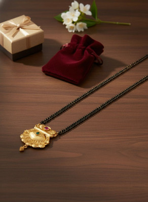 LaChoiceIt Beautiful and Unique Trending Design Pendant Mangalsutra with 24 Inch Long Chain Brass, Alloy Mangalsutra