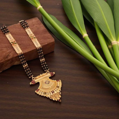 RAACZION Best 1 Gram Gold Mangalsutra Brass Mangalsutra