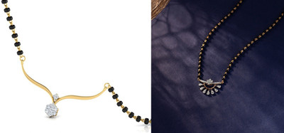 Temora American Diamond Mangalsutra for Women by Temora Brass Mangalsutra