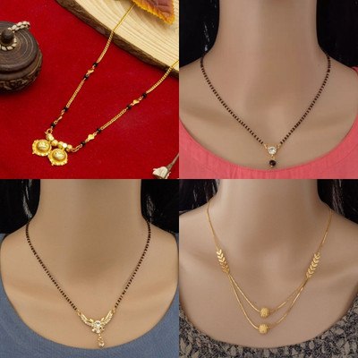 Dency Designer Alloy Mangalsutra Tanmaniya For Women and Girls Alloy Mangalsutra