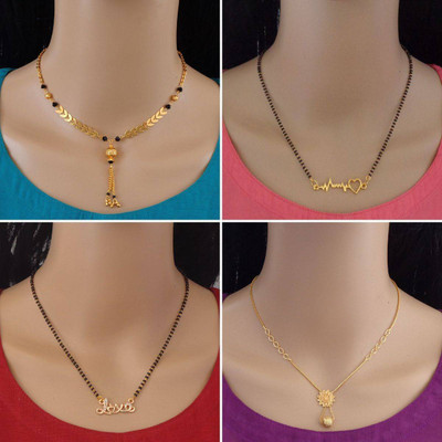 Dency Alloy Gold-plated Gold Jewellery Set(Pack of 4)