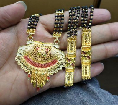 ELCETRATD JEWELLERY shimmering beautiful tanmaniya PACK OF 1 combo for women Alloy Mangalsutra