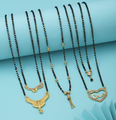 VEMISHTI Gold Mangalsutra For women Stylish Brass Mangalsutra Brass Mangalsutra