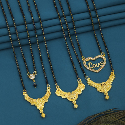 wuzela Best 1 Gram Gold Mangalsutra Brass Mangalsutra