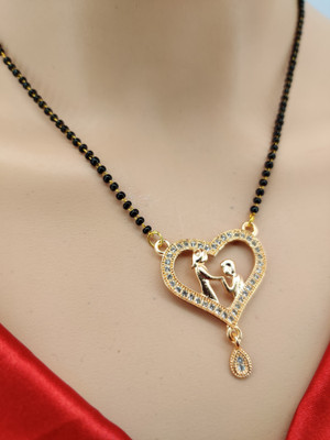 Shiv Enterprisest rose gold plated proposal mangalutra for women Alloy Mangalsutra
