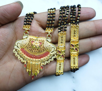 ELCETRATD JEWELLERY shimmering beautiful tanmaniya PACK OF 1 combo for women Alloy Mangalsutra