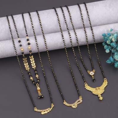 VEMISHTI Gold Mangalsutra For women Stylish Brass Mangalsutra Brass Mangalsutra