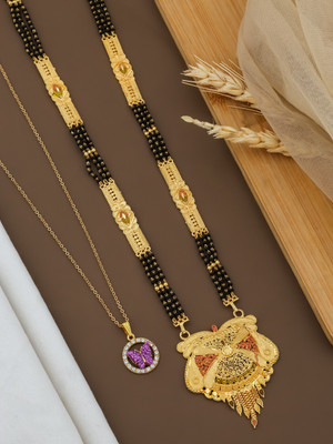 Rohit Fashion Modern Mangalsutra Traditional Mangalsutra Collection With Butterfly Pendant Set Brass Mangalsutra