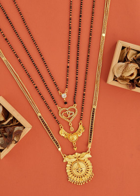 wuzela Best 1 Gram Gold Mangalsutra Brass Mangalsutra