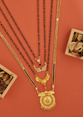 wuzela Best 1 Gram Gold Mangalsutra Brass Mangalsutra