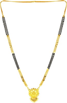 SHANKH-KRIVA Most Popular Artistic Design Women's Pride Alloy Gold Plated Mangalsutra-100139 Metal Mangalsutra