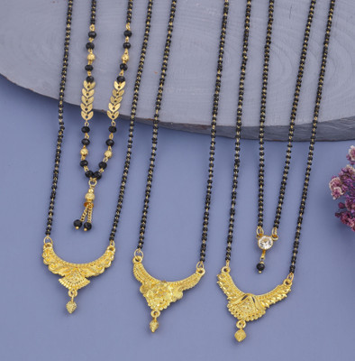 VEMISHTI Brass, Crystal Mangalsutra