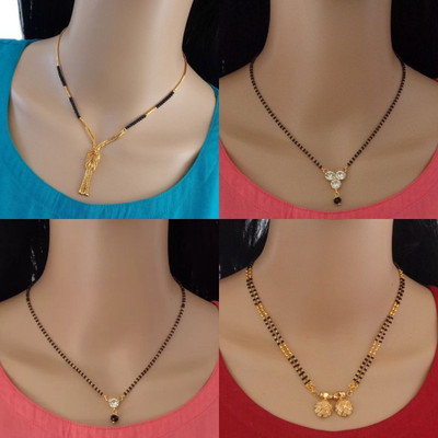 RAMDEV ART FASHION JEWELLERY Daily wear Alloy Gold Plated Mangalsutra For Women and Girls Alloy Mangalsutra