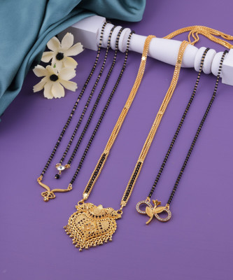 wuzela Best 1 Gram Gold Mangalsutra Brass Mangalsutra