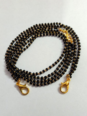 Haryali Without Pendent small black beaded 18 inch mangalsutra chain Alloy Mangalsutra