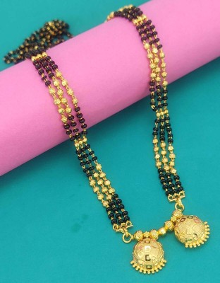 Jecy JEWELS One Gram Gold Plated 32inches Brass Mangalsutra