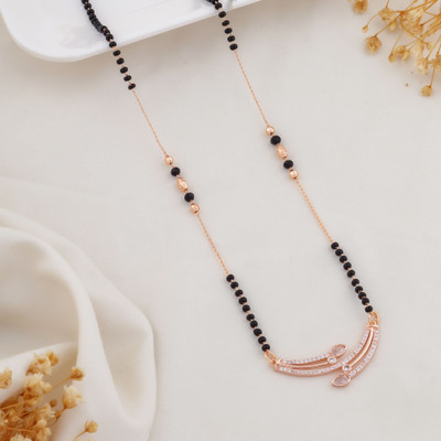jiyajewels New Rose Gold Plated MAngalsutra Brass Mangalsutra