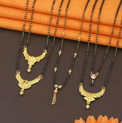 VEMISHTI Gold Mangalsutra For women Stylish Brass Mangalsutra Brass Mangalsutra