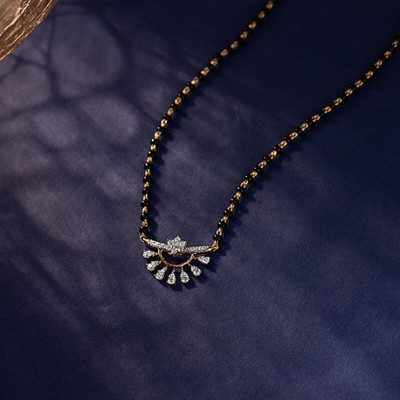 Temora American Diamond Mangalsutra for Women by Temora Brass Mangalsutra