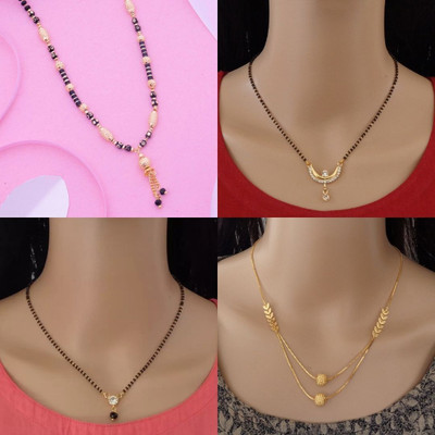 RAMDEV ART FASHION JEWELLERY Gold Plated Mangalsutra tanmaniya For Women and girls Alloy Mangalsutra