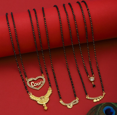 VEMISTHI Brass, Crystal Mangalsutra