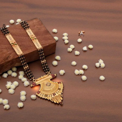 RAACZION Best 1 Gram Gold Mangalsutra Brass Mangalsutra