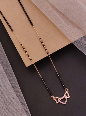 CLONEO Latest and Trending Design Rose Gold Plated Mangalsutra Brass Mangalsutra