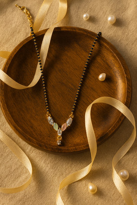 DIVINOOR Trendy AD Diamond Mangalsutra Women Stone, Alloy Mangalsutra