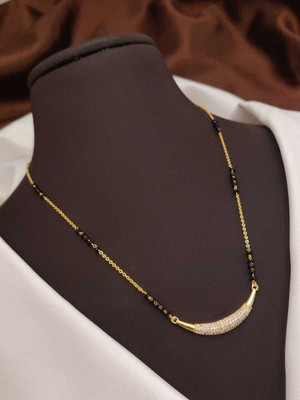 Shree Enterprise American Daimond Smiley Shape 18 Inch Mangalsutra Alloy Mangalsutra