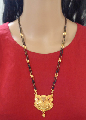 Jewelocity Designer and Stylish Gold Plated Mangalsutra For Women and Girls Brass Mangalsutra