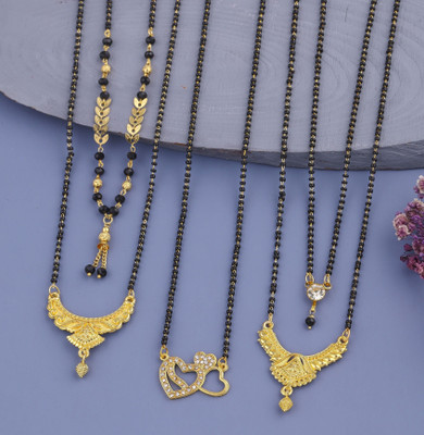 BELLADOR combo of 5 Brass Mangalsutra