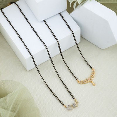 Vriva Jewels Pretty American Diamond Mangalsutra for women Alloy Mangalsutra