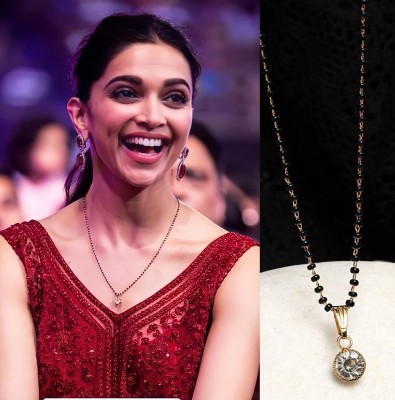 Shiv Enterprisest Bollywood Celebrity Dipeeka Padukone Mangal sutra for women Alloy Mangalsutra