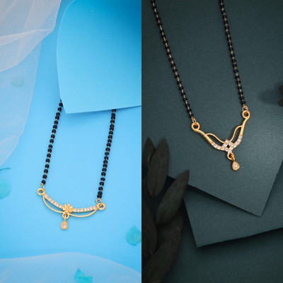 Vedda 2 PCS gold-plated Mangalsutra for Women Brass Mangalsutra