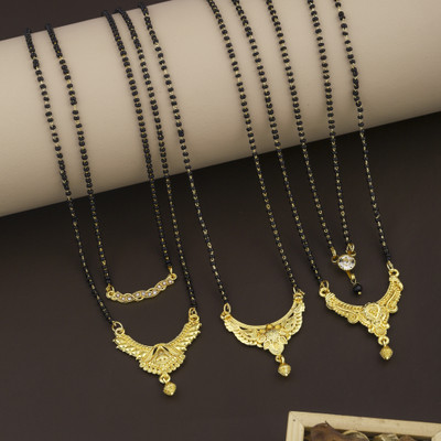 VEMISHTI American Diamond Short Mangalsutra For Women Alloy Mangalsutra