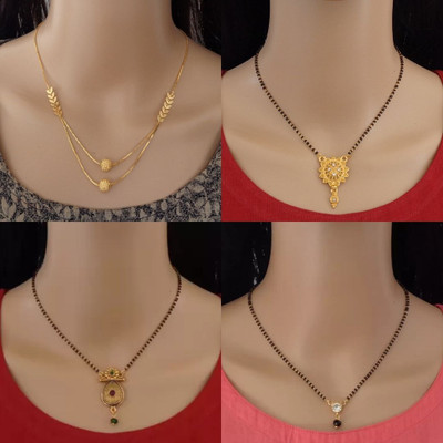 Dency Alloy Gold-plated Gold Jewellery Set(Pack of 4)