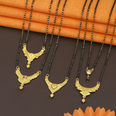 BELLADOR combo of 5 Brass Mangalsutra