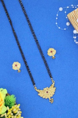 Oachira Fashion Brass Gold-plated Gold Jewellery Set(Pack of 1)