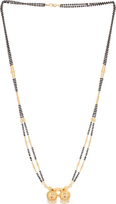 jeweon Jeweon One gram Gold Vati Tanmaniya Short Mangalsutra for Women (Size : 30 Inch) Brass Mangalsutra