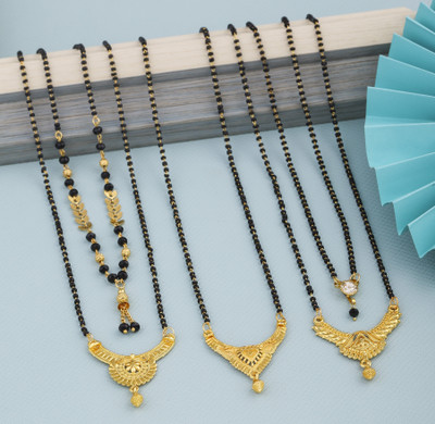 VEMISHTI Gold Mangalsutra For women Stylish Brass Mangalsutra Brass Mangalsutra