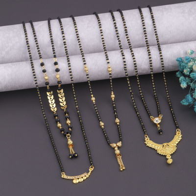 VEMISHTI Brass, Crystal Mangalsutra