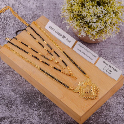 VEMISTHI American Diamond Short Mangalsutra For Women Brass, Crystal Mangalsutra