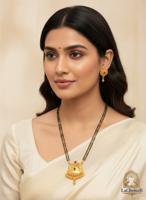 LaChoiceIt Beautiful and Unique Trending Design Pendant Mangalsutra with 24 Inch Long Chain Brass, Alloy Mangalsutra