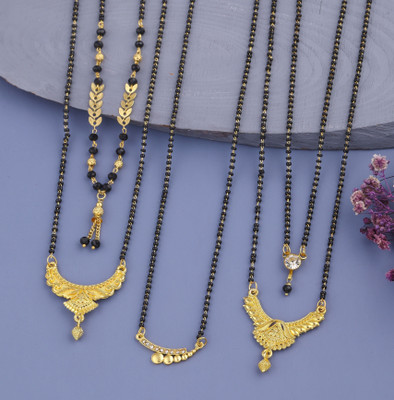 VEMISHTI Brass, Crystal Mangalsutra