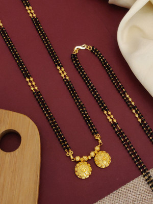 LA MESKEY 1 Gram Gold Plated Vati Mangalsutra maharashtrian mangalsutra Alloy, Brass Mangalsutra