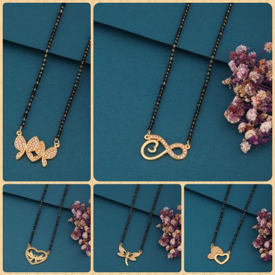 EthnicEmbrace Sophisticated Stardust Brass Mangalsutra