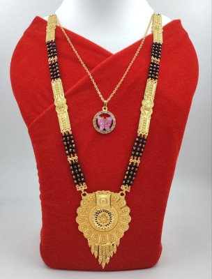 Shree Fashions World MSG02+BF_PINK Brass Mangalsutra