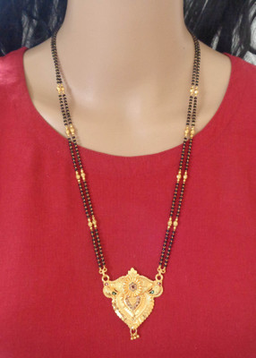 Jewelocity Designer and Stylish Gold Plated Mangalsutra For Women and Girls Brass Mangalsutra