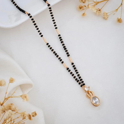 jiyajewels Singal Daimond Mangalsutra Brass Mangalsutra